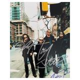 Metallica band signed photo
