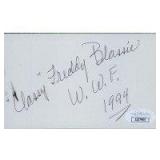 WWF Wrestler Freddie Blassie Signed Index Card