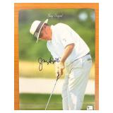 Professional golfer Jay Sigel signed magazine page