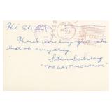 Stan Soderberg signed post card
