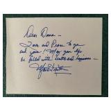 Frank Sinatra personal signed note