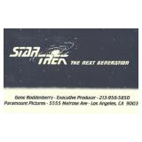 Star Trek Creator Gene Roddenberry business card