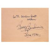 George Gershwin signature slip