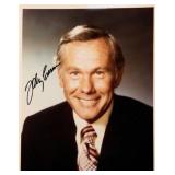 Johnny Carson signed portrait photo