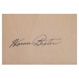 The Cisco Kid Warner Baxter signature slip