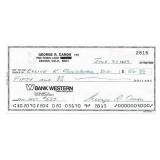 Enola Gay Airman George R Caron Signed Check