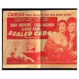 Sealed Cargo !952 Vintage Movie Flyer