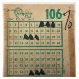 Horseshoe Club Keno card