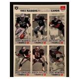 1993 Raiders Football Uncut Card Sheet