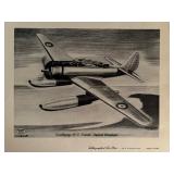 WW2 Northrop litho. 8x10 inches