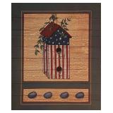 Country Folk Art USA Birdhouse Art Print
