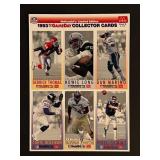1993 uncut Football stars cards sheet