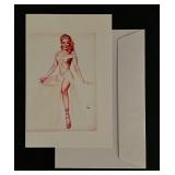 Vintage Pin Up Card and Envelope