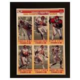 1993 Chiefs Football uncut  card sheet