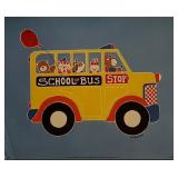 Animals in School Bus Art Print
