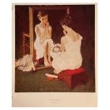 Norman Rockwell Girl At the Mirror Art Print