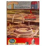 St Louis Cardinals 1966 scorecard. 8x11 inches