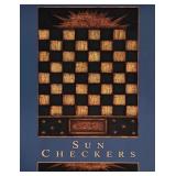 Vintage Country Sun Checkers Art Print