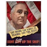 FDR war advertisement. 4x6 inches