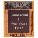 Vintage City Cafe Menu Art Print