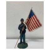 Union Soldier with flag statue