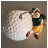 Golfer and golf ball coffee mug