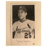 Julian Javier facsimile signed photo. 3x5 inches
