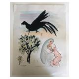 Hand Colored Marc Chagall Print