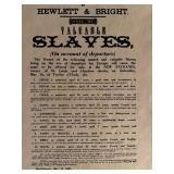 Hewlett & Bright replica receipt. 9x11 inches