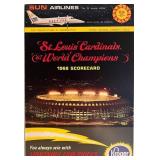 St Louis Cardinals 1968 scorecard. 8x11 inches