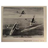 WW2 Navy Patrol litho. 8x10 inches