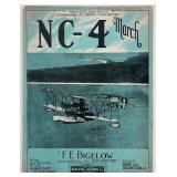 NC-4 March unsigned sheet music