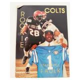 Marshall Faulk Colts Rookie Football Card