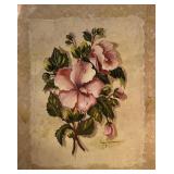 Vintage Floral Hibiscus Art Print