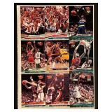 Chicago Bulls uncut basketball card sheet