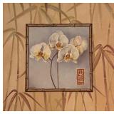 Vintage Orchids and Bamboo Art Print