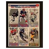 1993 uncut Football stars cards sheet