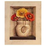 French Country Poppies Floral Art Print