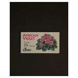 29 Cent 1992 African Violet US Stamp book of 20