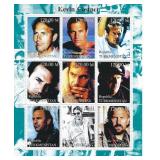 Kevin Costner - Turkmenistan - Cinderella Stamp...