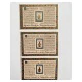 1988 United Nations set of 3 stamps