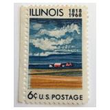 1968 6c Illinois Statehood Commemorative Stamp