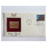 Prehistoric Animals Brontosaurus Gold Stamp...