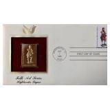Folk Art Series Highlander Figure Gold Stamp...
