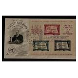 1955 UN First Day Cover Commemorating the 10th...