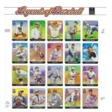 Legends of Baseball stamp sheet 20 x 33 cent...