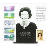 Lady Bird Johnson USA Stamp Sheet