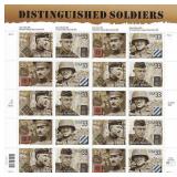 Distinguished soldiers stamp sheet 20 x 33 cent...