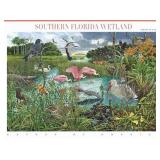 Rare Southern Florida Wetlands stamp sheet