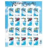 Xtreme Sports stamp sheet 20 x 33 cent stamps